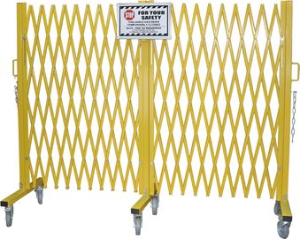 Желтое складывая отверстие 20' барьеров безопасности аккордеона ворот барьера максимальное максимум ½ кс 52“