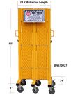 Желтое складывая отверстие 20' барьеров безопасности аккордеона ворот барьера максимальное максимум ½ кс 52“ поставщик