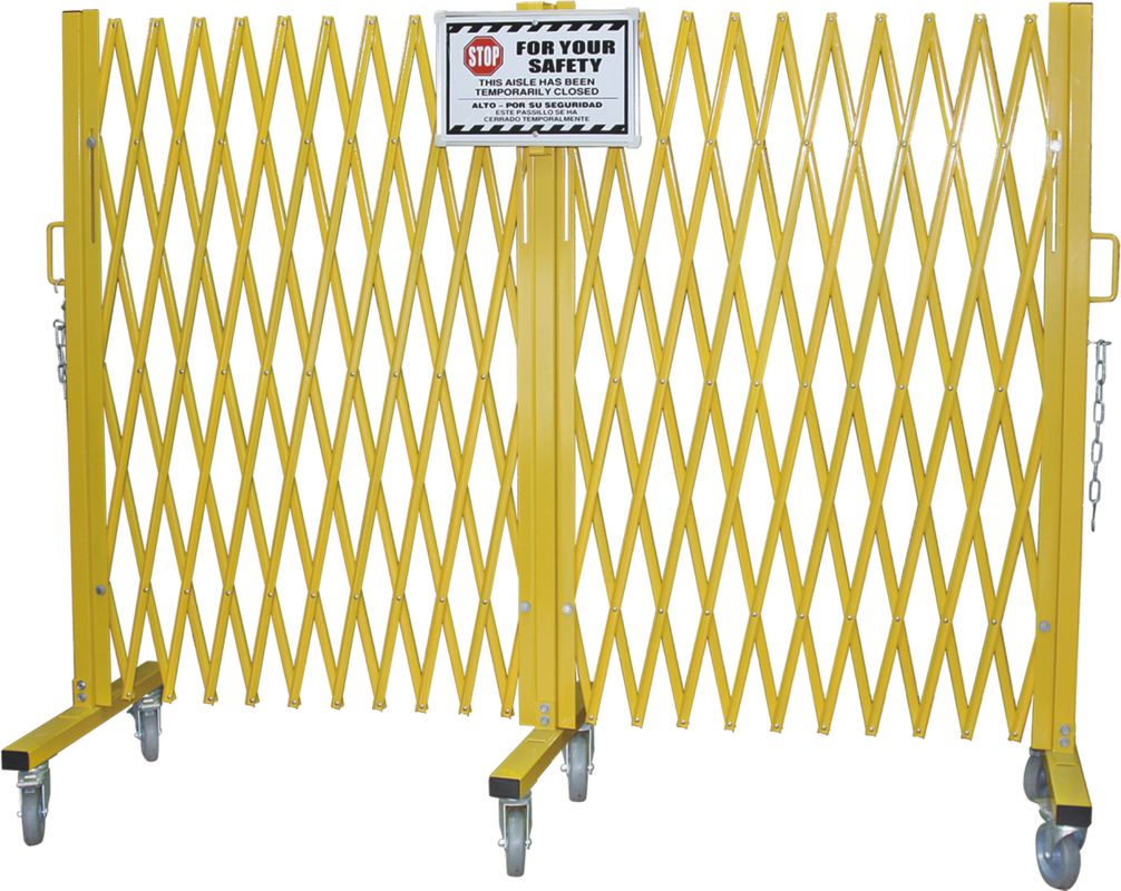 Желтое складывая отверстие 20' барьеров безопасности аккордеона ворот барьера максимальное максимум ½ кс 52“ поставщик
