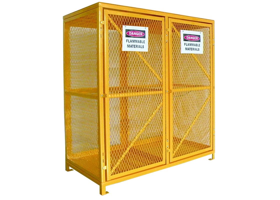 Расширенные клетки хранения цилиндра кислорода металла, двойной газ двери могут шкаф хранения поставщик