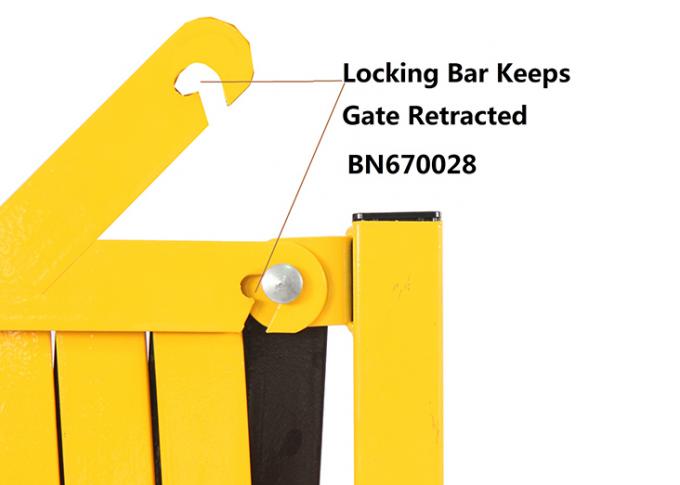 Ворота барьера металла расширяемые, портативный складывая барьер безопасности с рицинусами